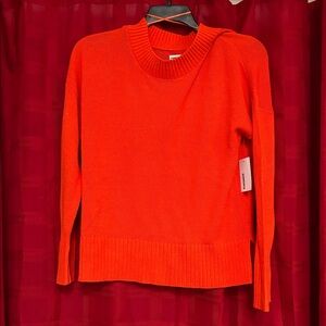 Sonoma Bright Orange Crew Neck Sweater